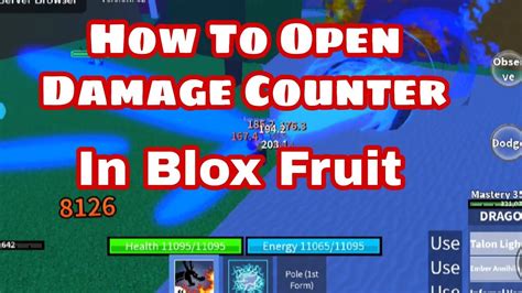 How To Open Damage Counter In Blox Fruit YouTube