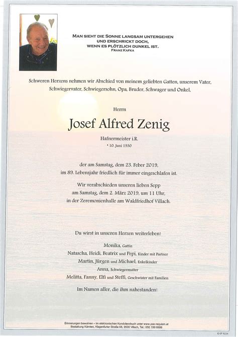 Parte F R Josef Alfred Zenig Pax Requiem