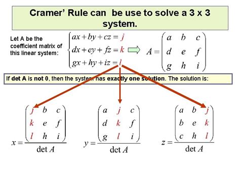 4 3 Determinants Cramers Rule Objectivesassignment Warmup Solve