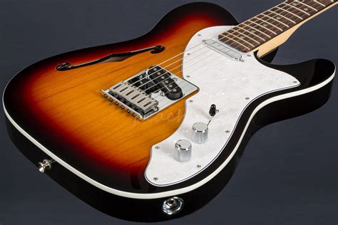 Fender Dlxe Tele Thinline 3TSB Rosewood - Peach Guitars