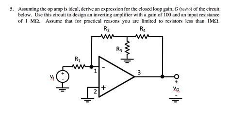 Solved Assuming The Op Is Ideal Derive An Expression Chegg