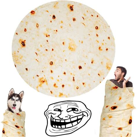 Tortilla Blanket Seriously Yes You Can Wrap Yourself In The Premium Burrito Tortilla Blanket