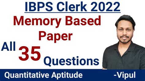 Ibps Clerk Memory Based Paper 2022 Ibps Clerk 2021 Previous Year