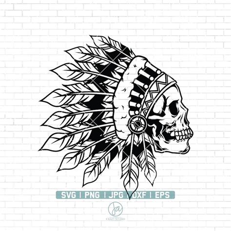 Indian Skull Svg Native American Skull Svg Teepee Svg Etsy