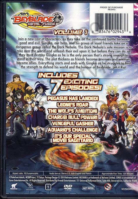 Beyblade Metal Fusion Vol 1 On Dvd Movie