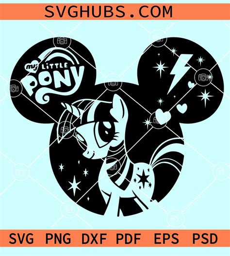 My Little Pony Disney Svg Disney Pony Mouse Ears Svg Rarity Pony Svg