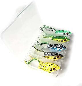 5pcs Frog Lure Ray Frog Topwater Fishing Crankbait Lures Artificial