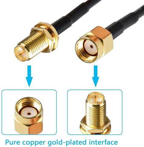 Koaxial Verl Ngerungskabel Rp Sma Verl Ngerungskabel Wlan Wifi Antenne