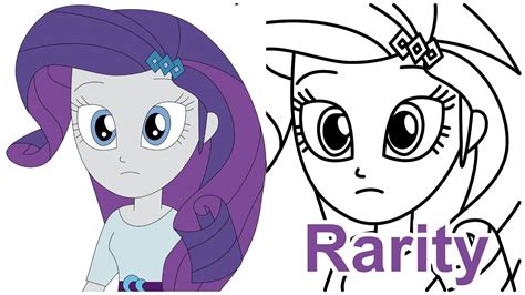 How To Draw Rarity Friendship Games Mlp Equestria Girls Step By Step