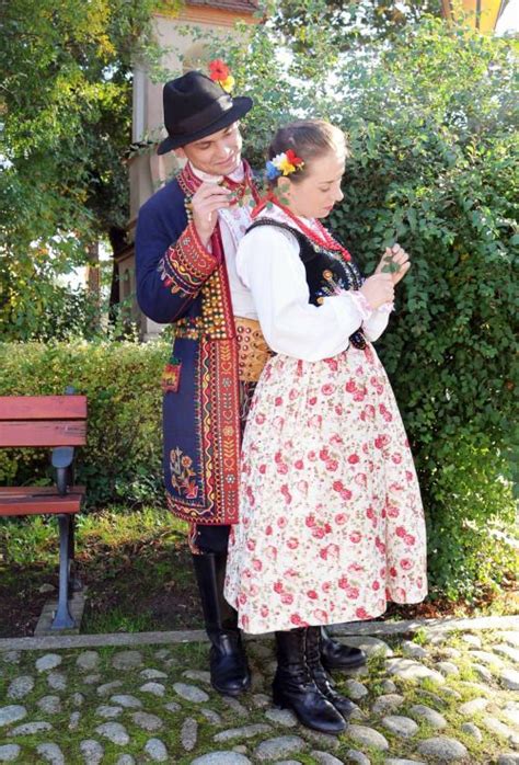 Lachy S Deckie Region Of Nowy S Cz Southern Polish Folk Costumes