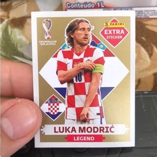 Card Figurinha Luka Modric Legends Gold Sticker Extra Ouro Shopee