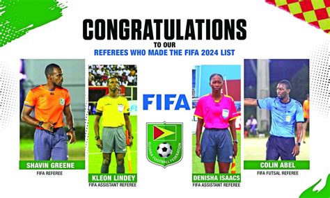 Four Guyanese On Fifa Referees List Guyana Times