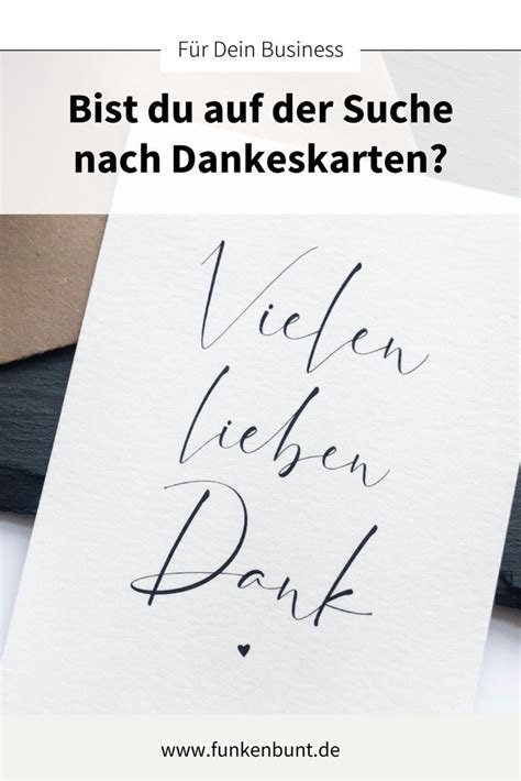 Danke Karte für dein Handmade Business Kärtchen für Kunden