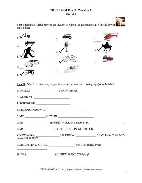 3 4 Worksheet Part 1 Asl 1 4 Asl Docx