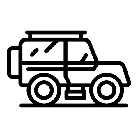 Safari Jeep Icon Outline Style 15689745 Vector Art At Vecteezy