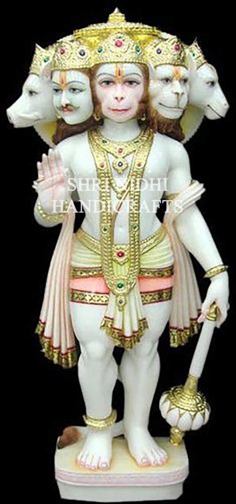 Marble Standing Panchmukhi Hanuman Statue At In Jaipur Id