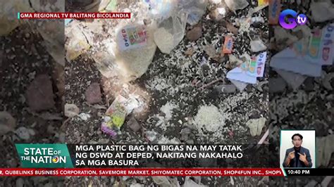 Mga Plastic Bag Ng Bigas Na May Tatak Ng Dswd At Deped Nakitang