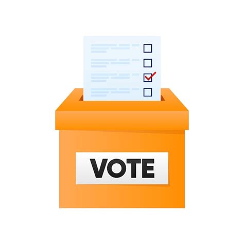 Premium Vector Voting Box Icon Election Voting Concept Throw The