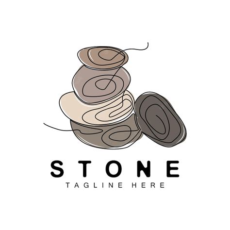 Premium Vector Stacked Stone Logo Design Balancing Stone Vector