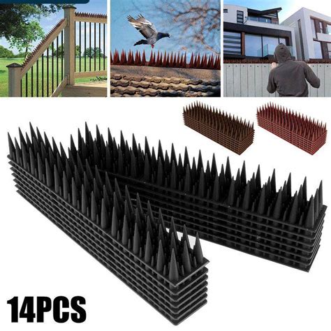 14pcs Fence Wall Spikes Bird Deterrent Spikes Burglar Anti Climb Spikes