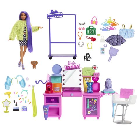 Set De Joaca Barbie Extra Style Masuta De Machiaj Si Accesorii Emagro