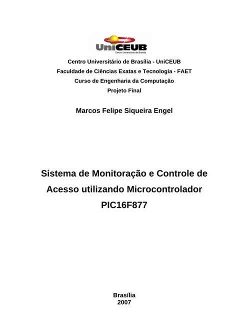 PDF Sistema de Monitoração e Controle de Acesso repositorio uniceub