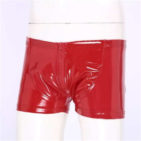 Iefiel Boxer Homme Sexy Sous V Tements Cuir Short Cale On Shorty