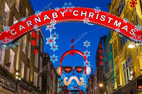 Christmas Decorations On Carnaby Street London Uk Stock Editorial