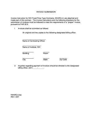 Fillable Online Oamp Od Nih Nih Invoice Requirements Form Fax Email