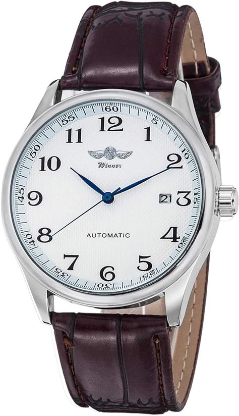 Gute Mechanical Orologio Meccanico Classico Con Quadrante Bianco E