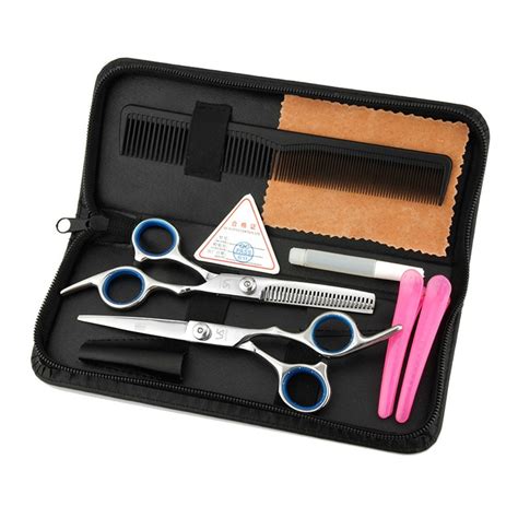 Hair Scissor home use Hair Hairdressing Scissors Kit Hair Clipper Razor Thinning cutting Scissor ...