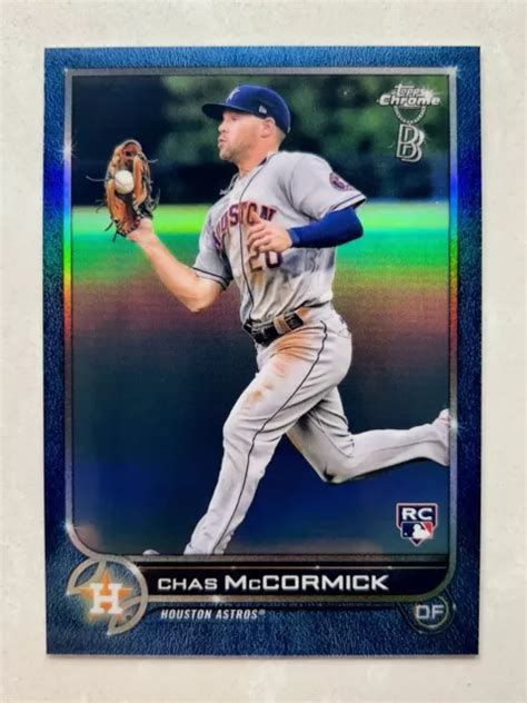 Topps Chrome Ben Baller Chas Mccormick R Fracteur Bleu Recrue Rc