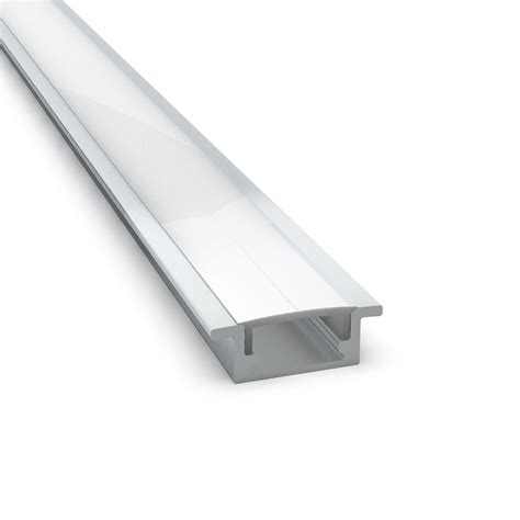 Recessed 2 Meter Winged Aluminium LED Strip Extrusion Silver AQS EXT