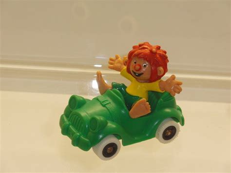 Pumuckl Bully 1984 Pumuckl im Auto grün Räder weiß schwarz