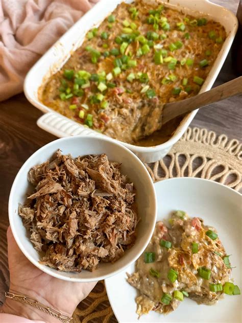 Pulled Pork King Ranch Casserole