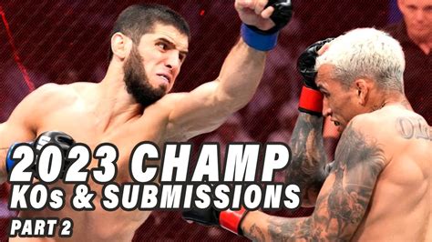 Every Finish From 2023's UFC Champions || Part 2 - YouTube