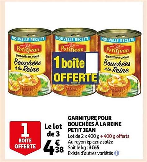 Promo Garniture Pour Bouch Es La Reine Petit Jean Chez Auchan