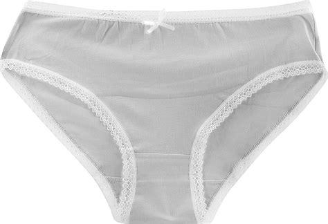 Cotton Bikini Panties With Lace Grey Moraj