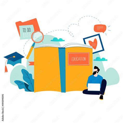 Education Online Training Courses Distance Education Flat Vector