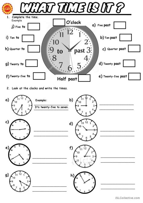 What Time Is It Telling The Time English Esl Worksheets Pdf And Doc