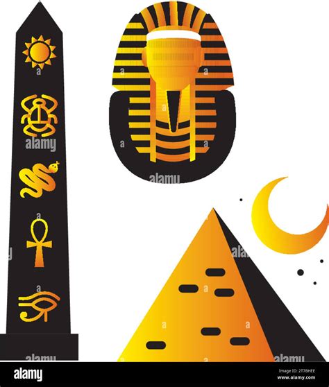 Set Of Colored Egypt Icons Vector Stock Vector Image Art Alamy