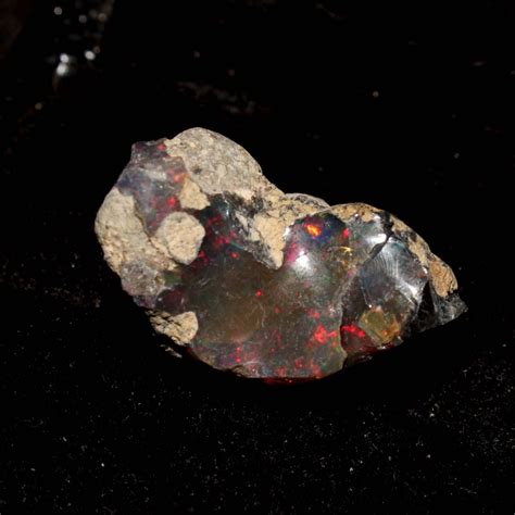 Opal Natural Black Ethiopian Fire Opal Raw Opal Rough Gemstone Ct