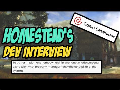 More Homestead Stuff Game Developer Website Article Guild Wars