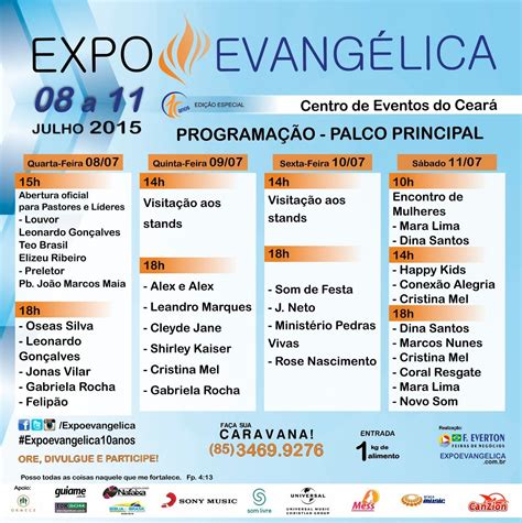 Confira A Programa O Principal Da Expoevang Lica Em Fortaleza