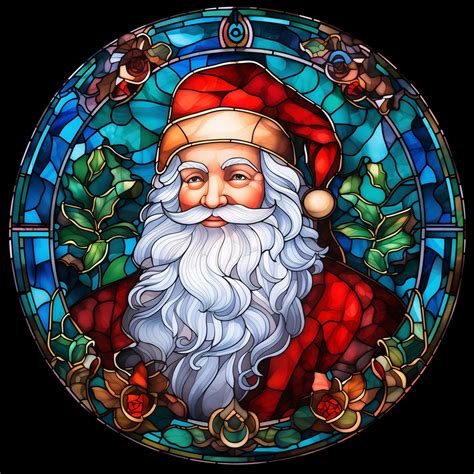 Stained Glass Santa Free Stock Photo Public Domain Pictures