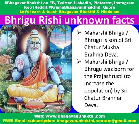 Maharishi Bhrigu information (facts) (details) story | Lord Vishnu ...