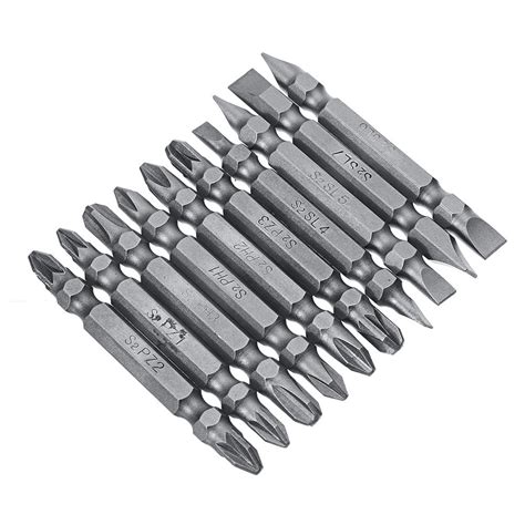 10pcs 65mm Magnetic Screwdriver Bits 1 4 Inch Hex Shank Ph Pz Fl