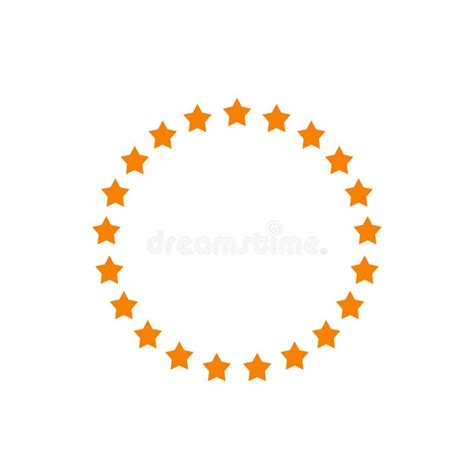 Stars in Circle Shape Vector Illustration, Idea of Round Star ...