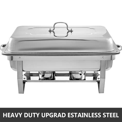 Vevorbrand Chafing Dish 6 Packs 9l8 Quart Stainless Steel Chafer Full