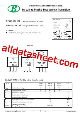 TIP122 Datasheet PDF Nanjing International Group Co